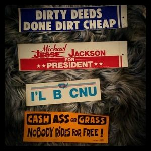 Vintage bumper stickers